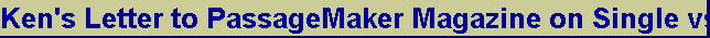 Ken's Letter to PassageMaker Magazine on Single vs. Twins